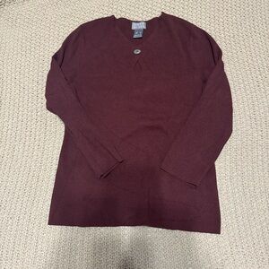Burgundy Long Sleeve Top